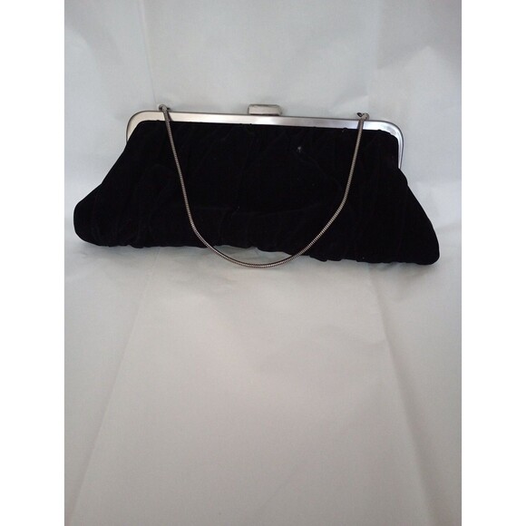 90s Y2K Convertible Evening Bag Mary Kay Black Velvet Clutch Vintage Handbag - Picture 1 of 7